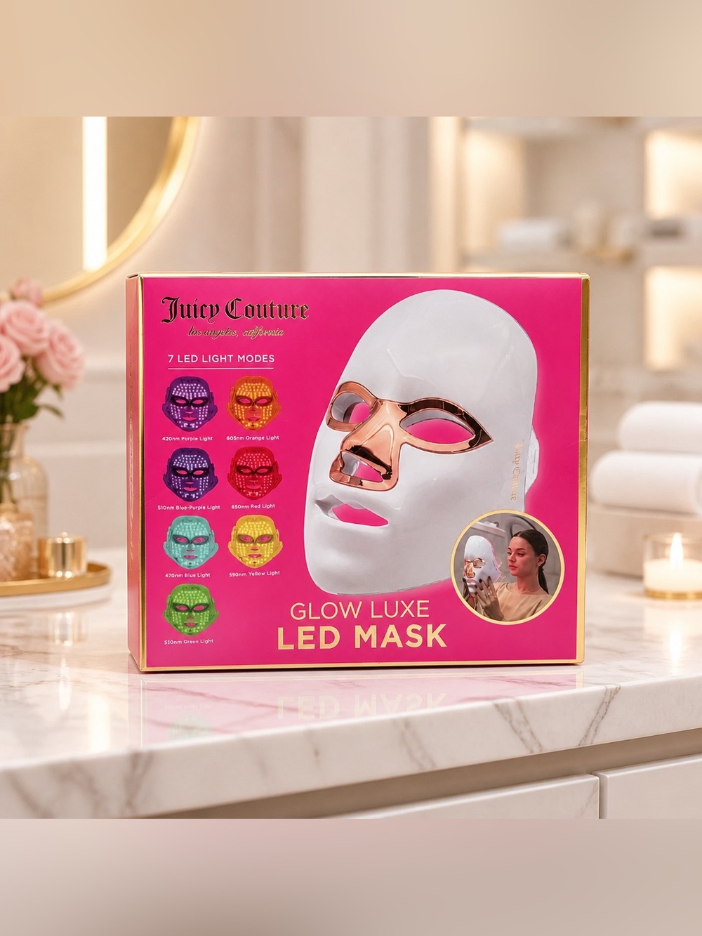 Juicy Couture Glow Luxe Face Mask Beauty Tool New